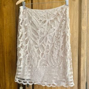 🌸 NWT🌸 INC Fully-Lined Lace Skirt -Sand Color